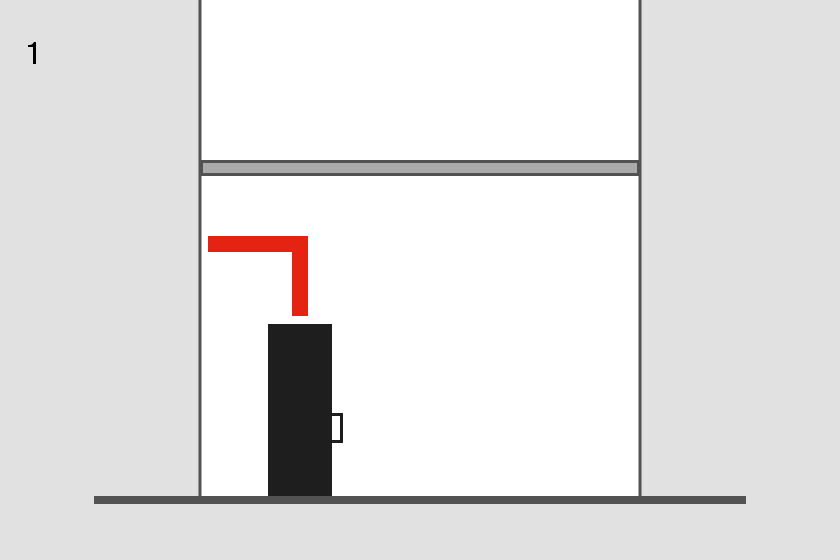 Anschluss oben hinten