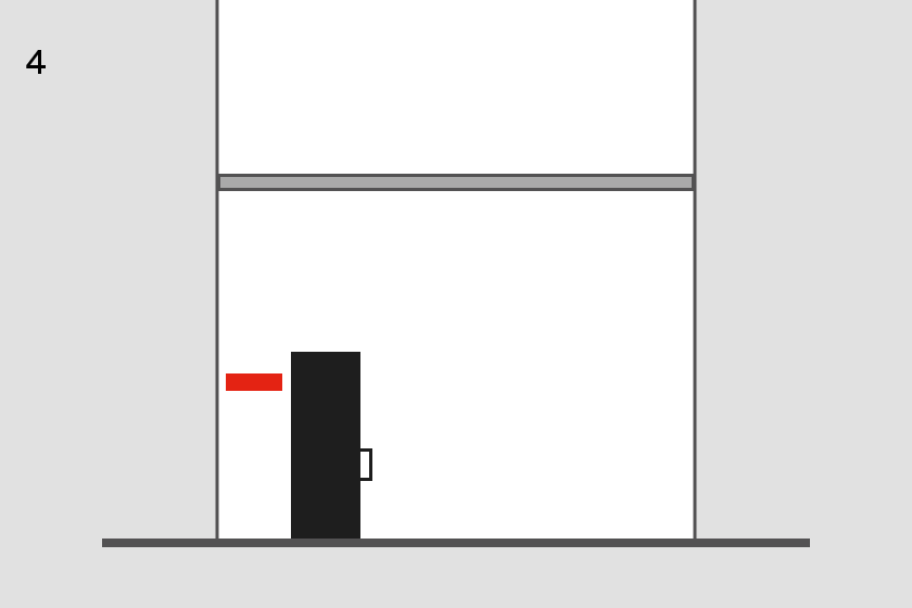 Anschluss nach hinten